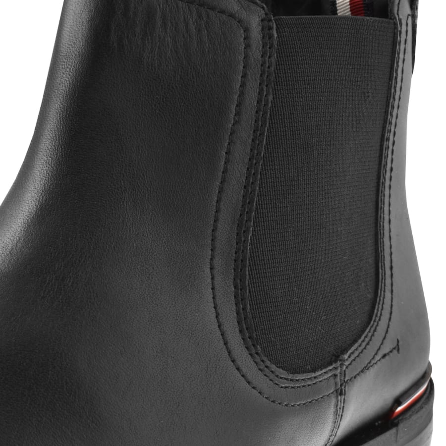 Tommy Hilfiger Leather Chelsea Boots Black